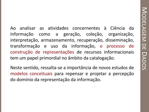 Modelagem de Dados e Representação da Informação