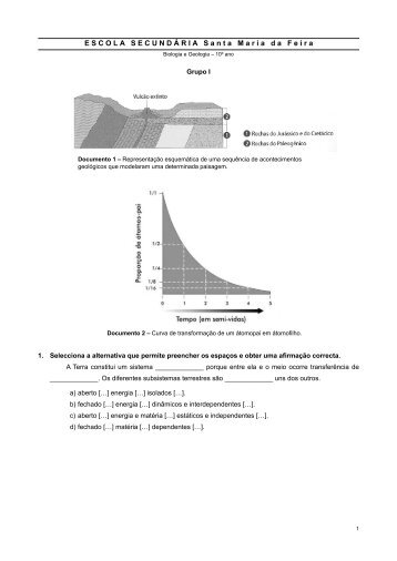 Ficha 2 - Biologia e Geologia 10º Ano