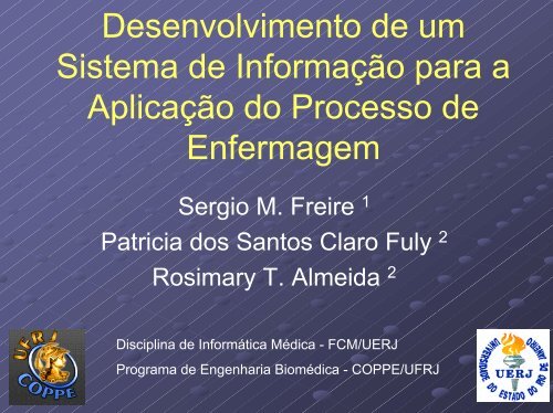 Modelagem do Processo de Enfermagem para o Prontuário ... - SBIS