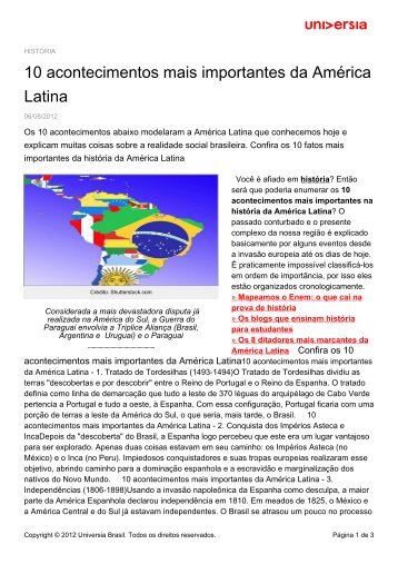 10 acontecimentos mais importantes da América Latina - Universia ...