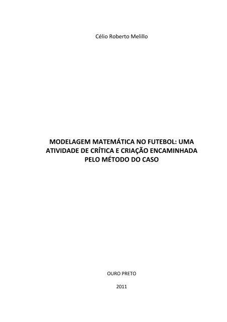UFMG - Universidade Federal de Minas Gerais - Modelagem matemática