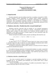 Modelarea data-flow si modelarea structuralaîn VHDL (pdf