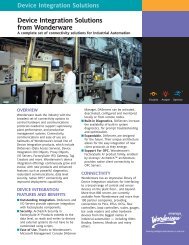 Device Integration Solutions from Wonderware