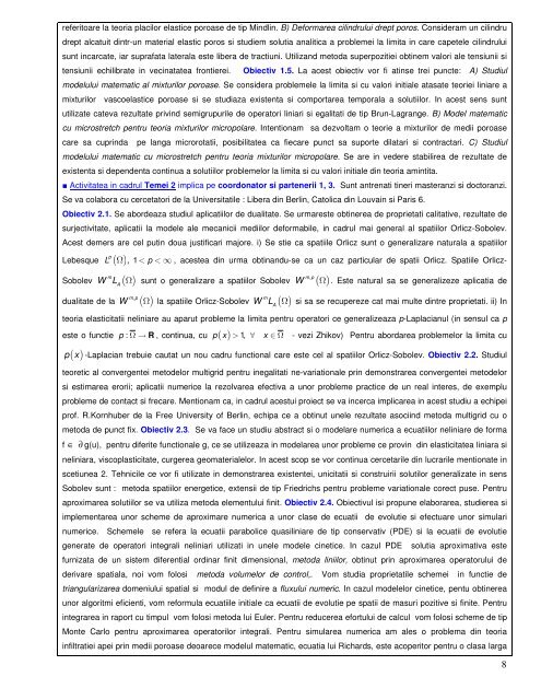 modelare matematica in mecanica mediilor continue. aplicatii in