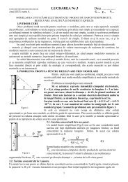 In cazul rezolvǎrii prin modelare numericǎ apar câteva deosebiri ...