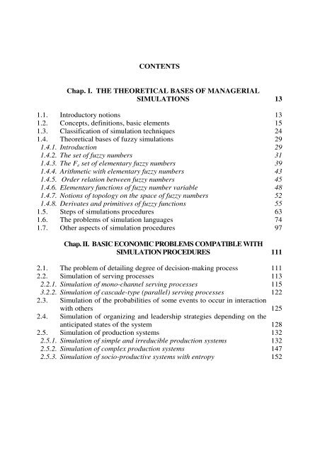 simulări manageriale prin modelare matematică şi tehnici fuzzy