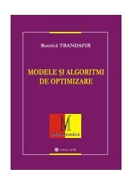 MODELE SI ALGORITMI DE OPTIMIZARE