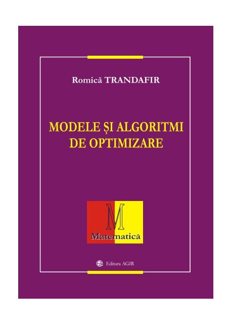 Modele Si Algoritmi De Optimizare