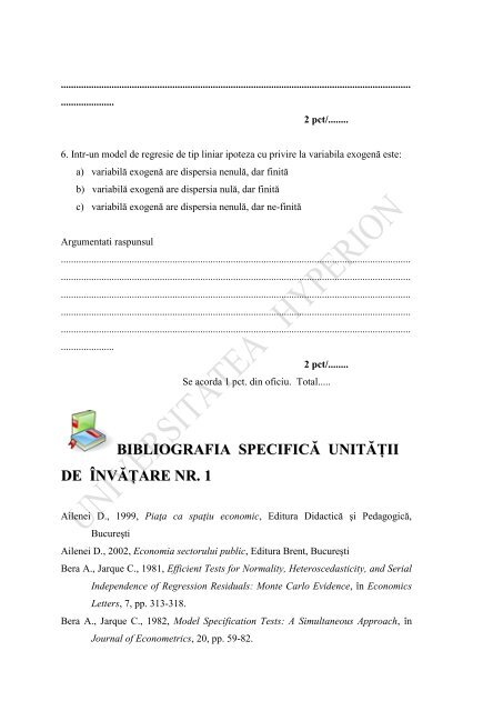 Modele si prognoze -MAN - an III sem 2