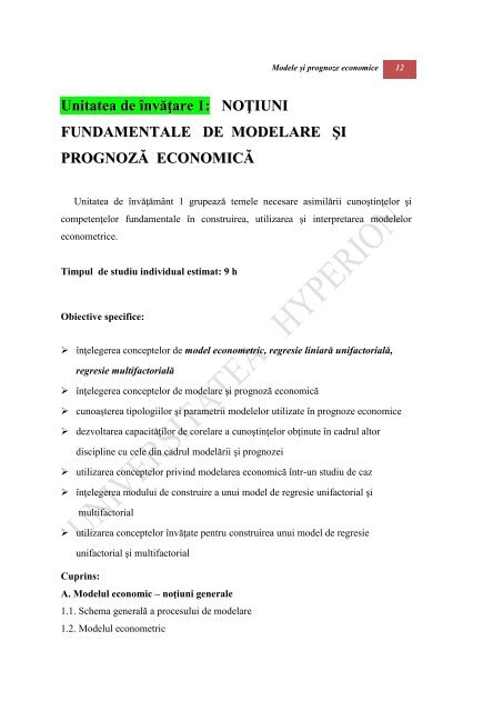 Modele si prognoze -MAN - an III sem 2