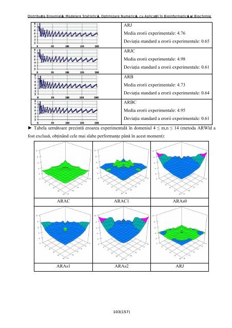 Distribuţia Binomială: Modelare Statistică, Optimizare Numerică, cu ...