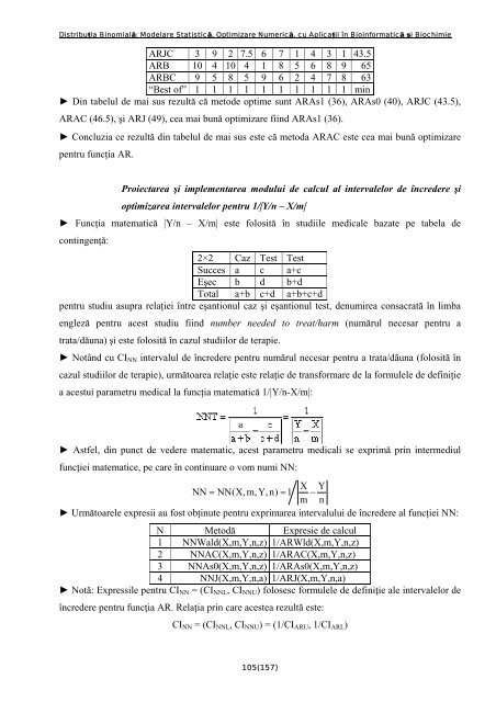 Distribuţia Binomială: Modelare Statistică, Optimizare Numerică, cu ...