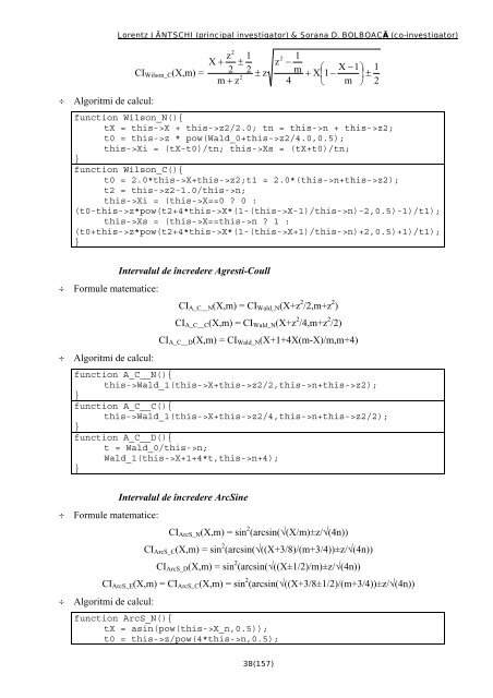 Distribuţia Binomială: Modelare Statistică, Optimizare Numerică, cu ...