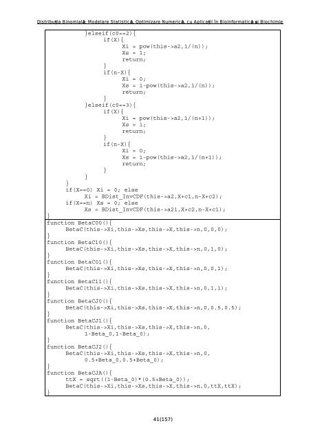 Distribuţia Binomială: Modelare Statistică, Optimizare Numerică, cu ...