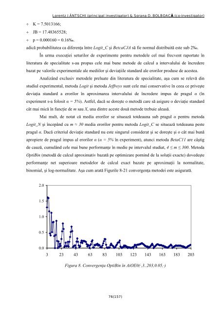 Distribuţia Binomială: Modelare Statistică, Optimizare Numerică, cu ...