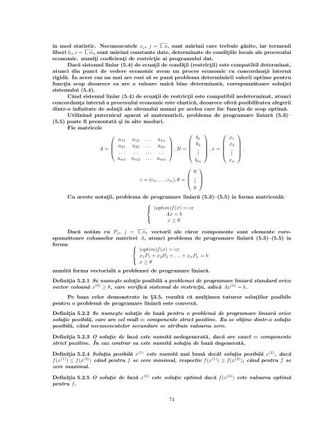 matematici aplicate în economie - "Lucian Blaga" din Sibiu