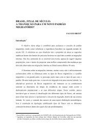 brasil, final de século: a transição para um novo padrão migratório?