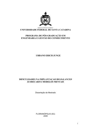 Urbano Erich Junge - Banco de Teses e Dissertações do EGC - UFSC