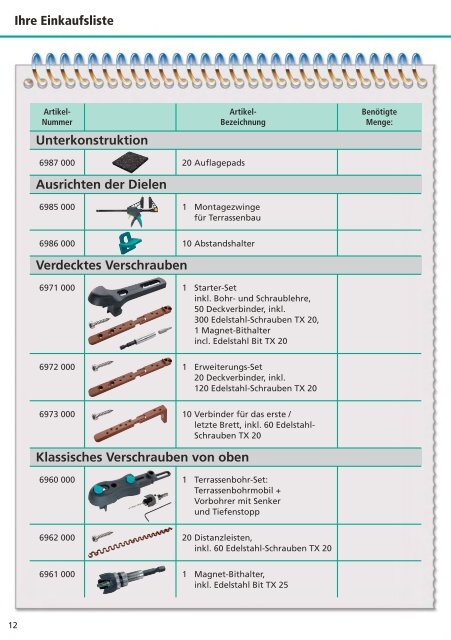 Terrassenbau- Verlegeanleitung PDF - verdeckte Verschraubung ...