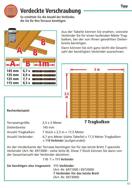 Terrassenbau- Verlegeanleitung PDF - verdeckte Verschraubung ...