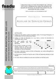 Auxiliar de Serviços Gerais - Fundação Sousândrade