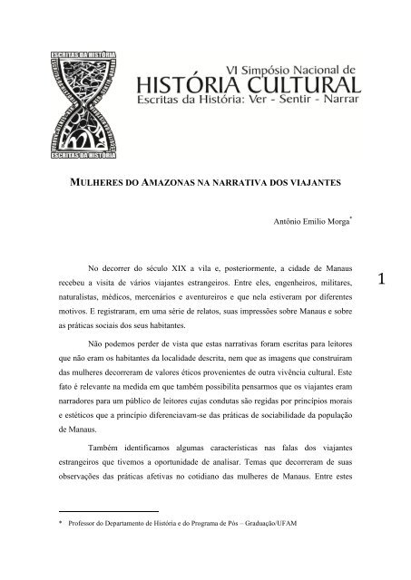mulheres do amazonas na narrativa dos viajantes - GT Nacional de ...