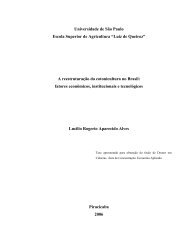 A reestruturação da cotonicultura no Brasil - Cepea - USP