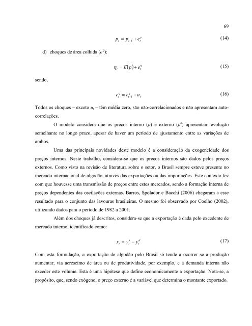 A reestruturação da cotonicultura no Brasil - Cepea - USP