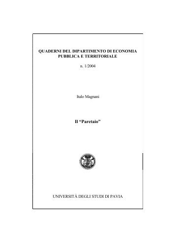 Il “Paretaio” - Università degli Studi di Pavia