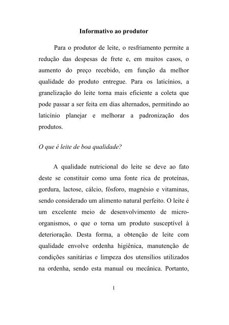 instruções de higiene e cuidados com a água utilizada nas ...