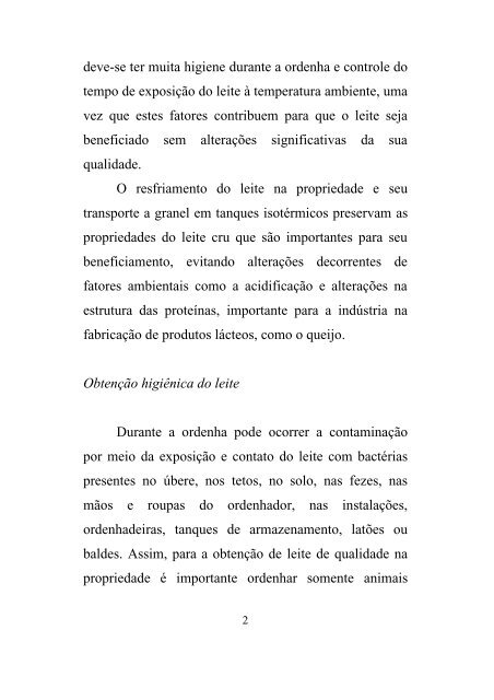 instruções de higiene e cuidados com a água utilizada nas ...