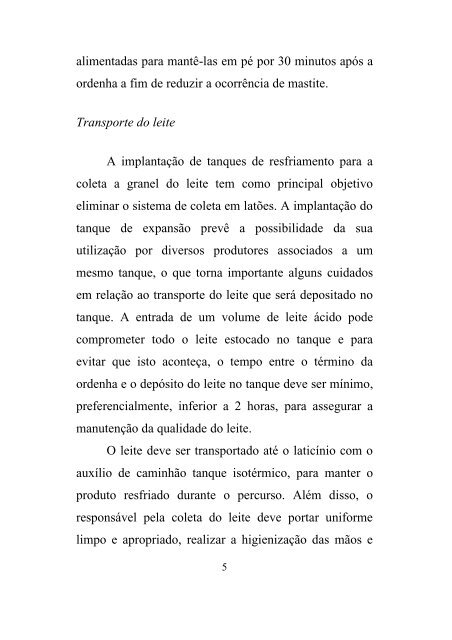 instruções de higiene e cuidados com a água utilizada nas ...