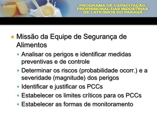 Módulo II Qualidade do Leite e Laticínios - Secretaria da Agricultura ...