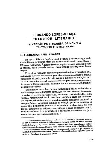 Fernando Lopes-Graça, tradutor literário - Universidade do Porto