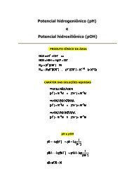 Potencial hidrogeniônico (pH) e Potencial hidroxiliônico (pOH)