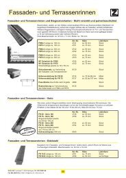 Fassaden- und Terrassenrinnen - ZinCo