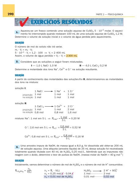 mistura de soluções