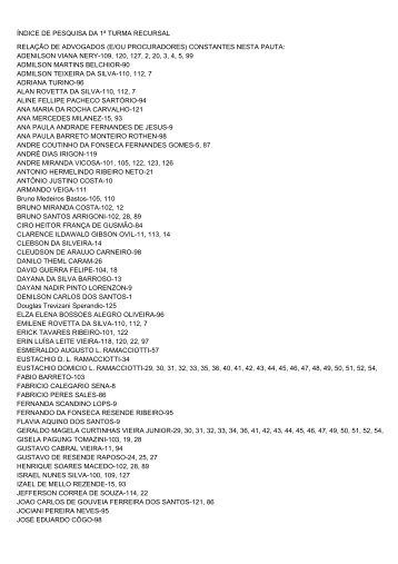 relação de advogados (e/ou procuradores ... - Justiça Federal