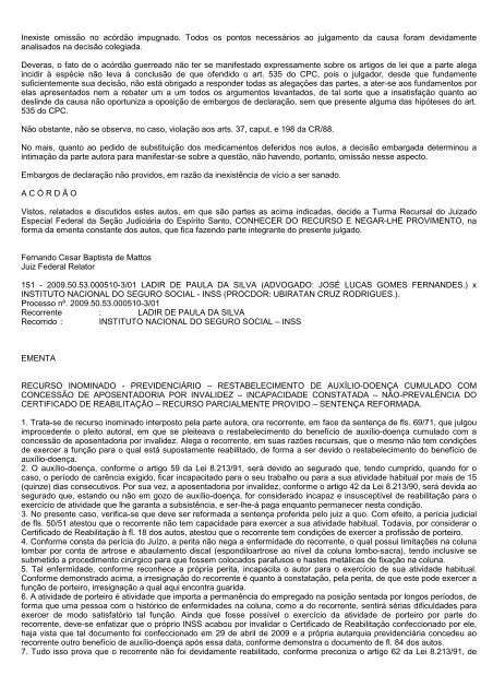 boletim tr/es 2010.314 - Justiça Federal