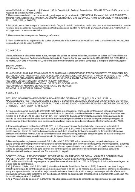 boletim tr/es 2012.165 - Justiça Federal