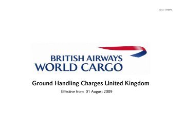 Ground Handling Charges United Kingdom - British Airways World ...