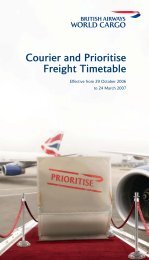 CP Timetable - British Airways World Cargo