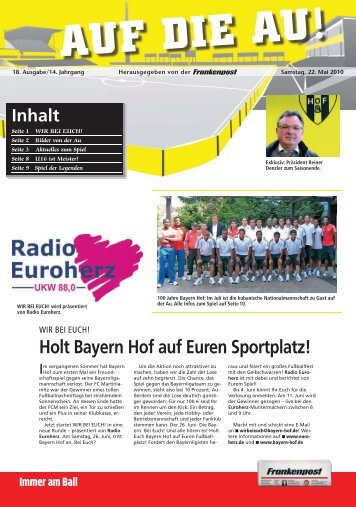 Holt Bayern Hof auf Euren Sportplatz! - SpVgg Bayern Hof