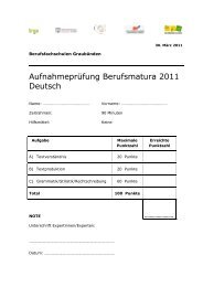 Aufnahmeprüfung Berufsmatura 2011 Deutsch - Wirtschaftsschule ...