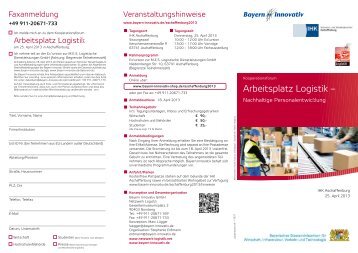 Arbeitsplatz Logistik â - Bayern Innovativ