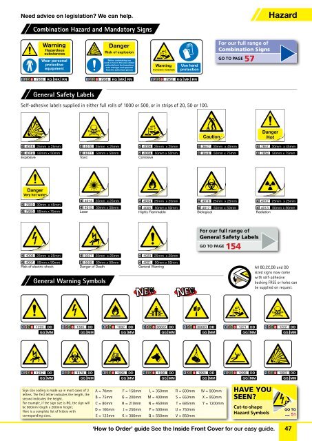 HEALTH AND SAFETY SIGNS