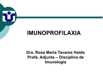 IMUNOPROFILAXIA - Unirio