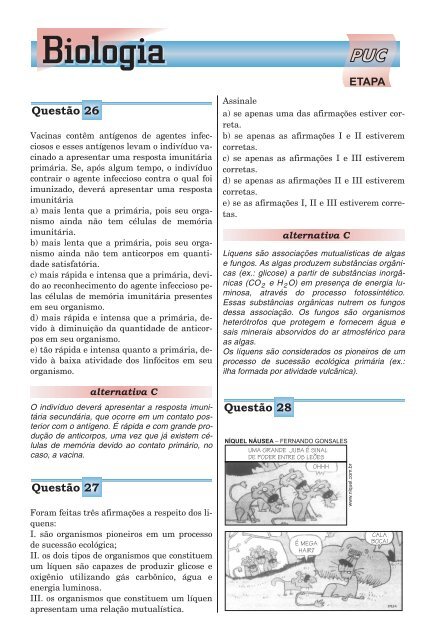 ETAPA Resolve - PUC 2009 - Biologia