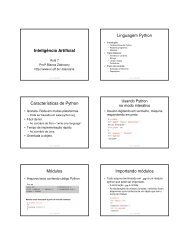 Inteligência Artificial Linguagem Python Características de ... - UFF