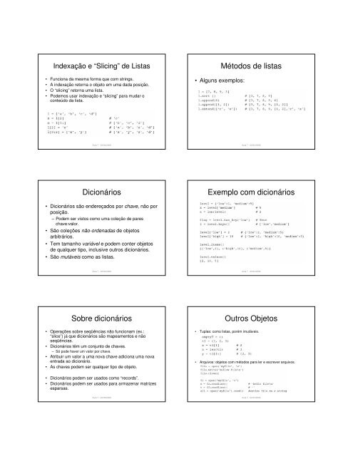 Inteligência Artificial Linguagem Python Características de ... - UFF